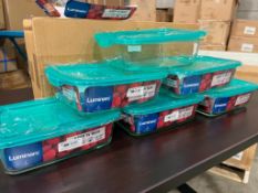 CASE OF 1.22L GLASS SQUARE KEEP N BOXES, ARCOROC P5517 - 6/CASE - NEW