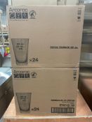 2 CASES OF 20OZ/591ML PRYSM COOLER GLASS, ARCOROC E5213 - 24 PER CASE - NEW