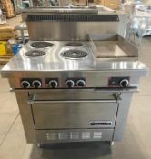GARLAND S686-12R ELECTRIC 4-BURNER RANGE WITH 12