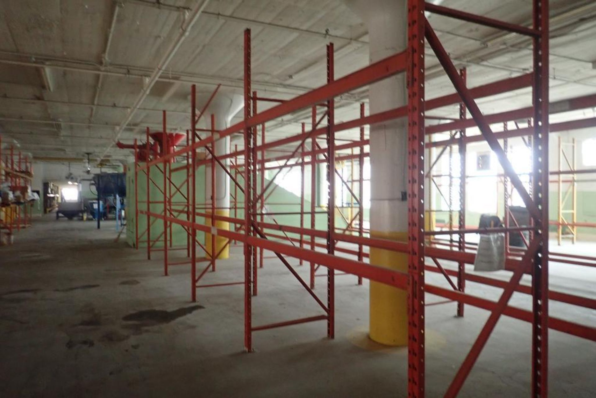 (5)Sections 11'x42"x92" Pallet Racking w/(6) Uprights and (20) Crossbeams.