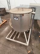 Small Stainless Steel Batching Tank on Casters