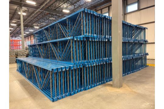 Lot of (8) 22' X 42" Pallet Racking Frames - Image 8 of 12