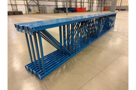 Lot of (8) 22' X 42" Pallet Racking Frames - Image 3 of 12