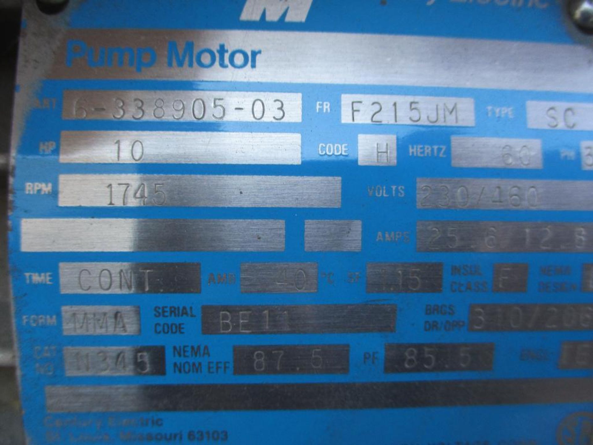 MOTORS (1) SEW-EURODRIVE R77D36DV132S4 (1) PUMP MOTOR 6-338905-03 10HP (1) AMERICAN COMPRESSOR 9RC10 - Image 6 of 7