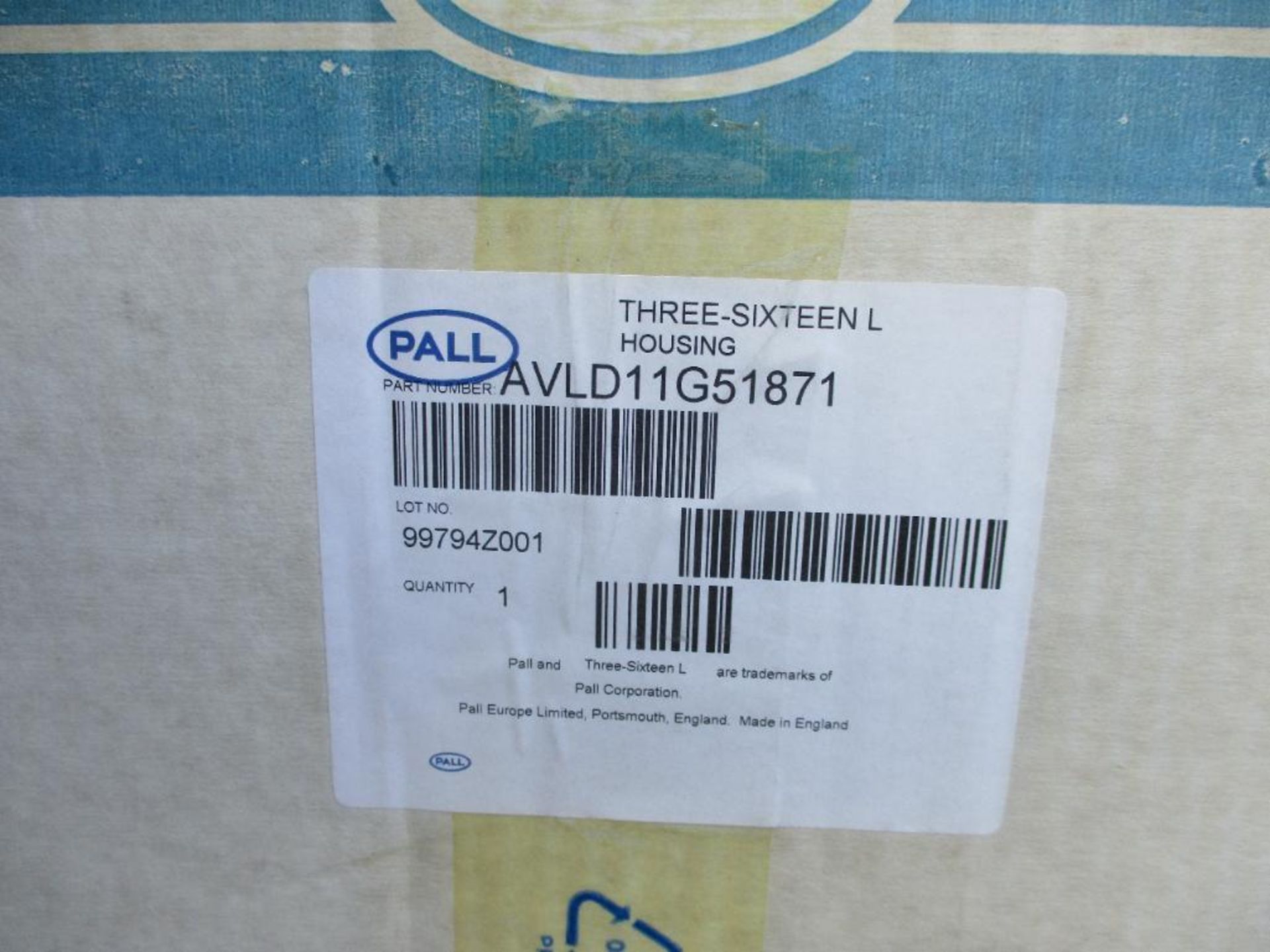 (2) PALL ADVANTA AVLD11G51871 BATCH NUMBER 99794Z001 THREE-SIXTEEN L HOUSING - Image 6 of 6