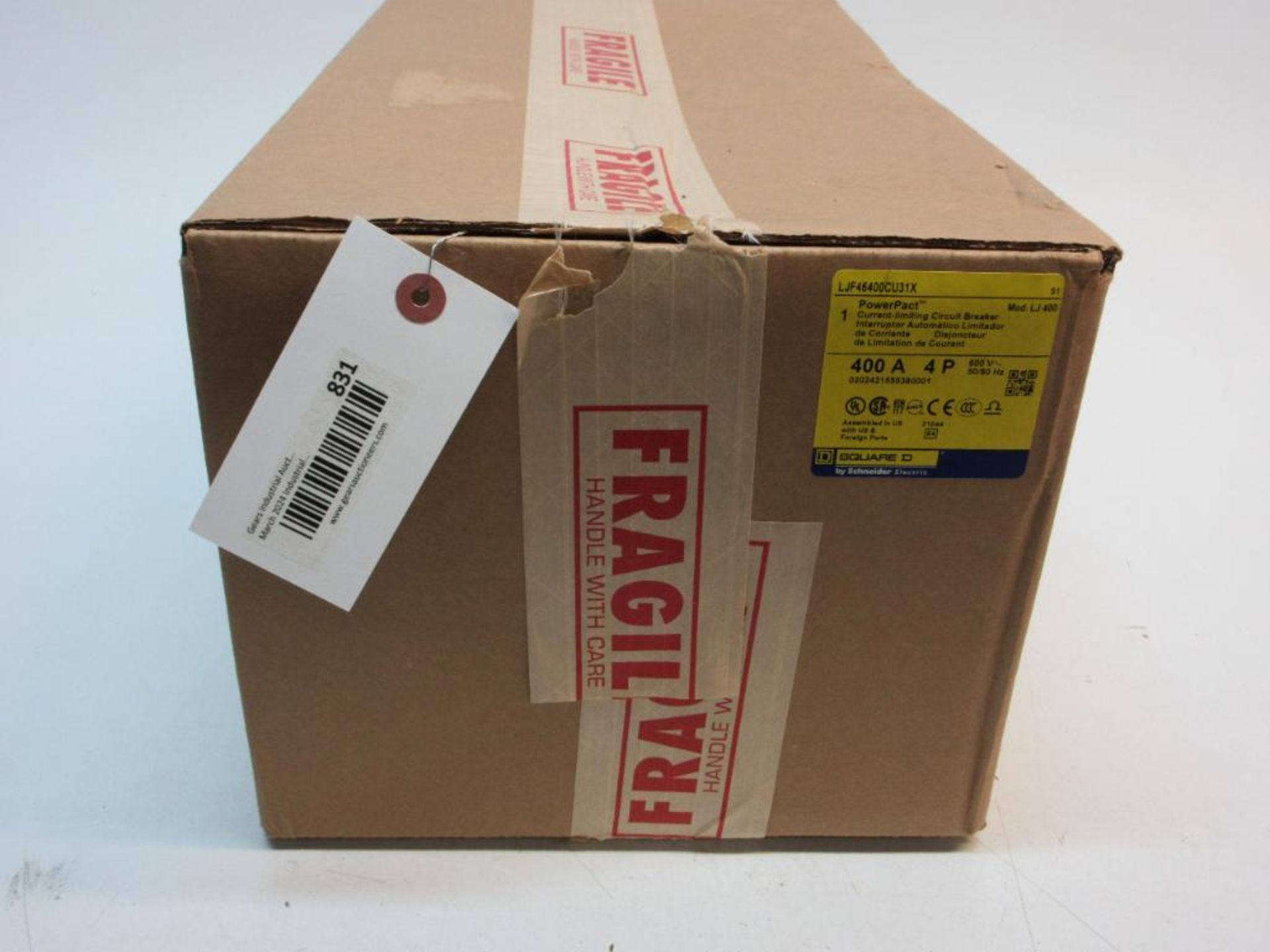 SQUARE D LJF46400CU31X POWERPACT CURRENT LIMITING CIRCUIT BREAKER 400A 4 POLE MODEL LJ400 NEW IN BOX
