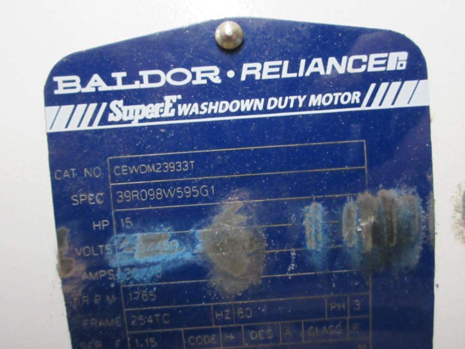 BALDOR-RELIANCE SUPER-E WASHDOWN DUTY MO TOR CEWDM23933T 15HP 1765RPM FRAME 254TC (THIS LOT IS FOB C - Image 2 of 5