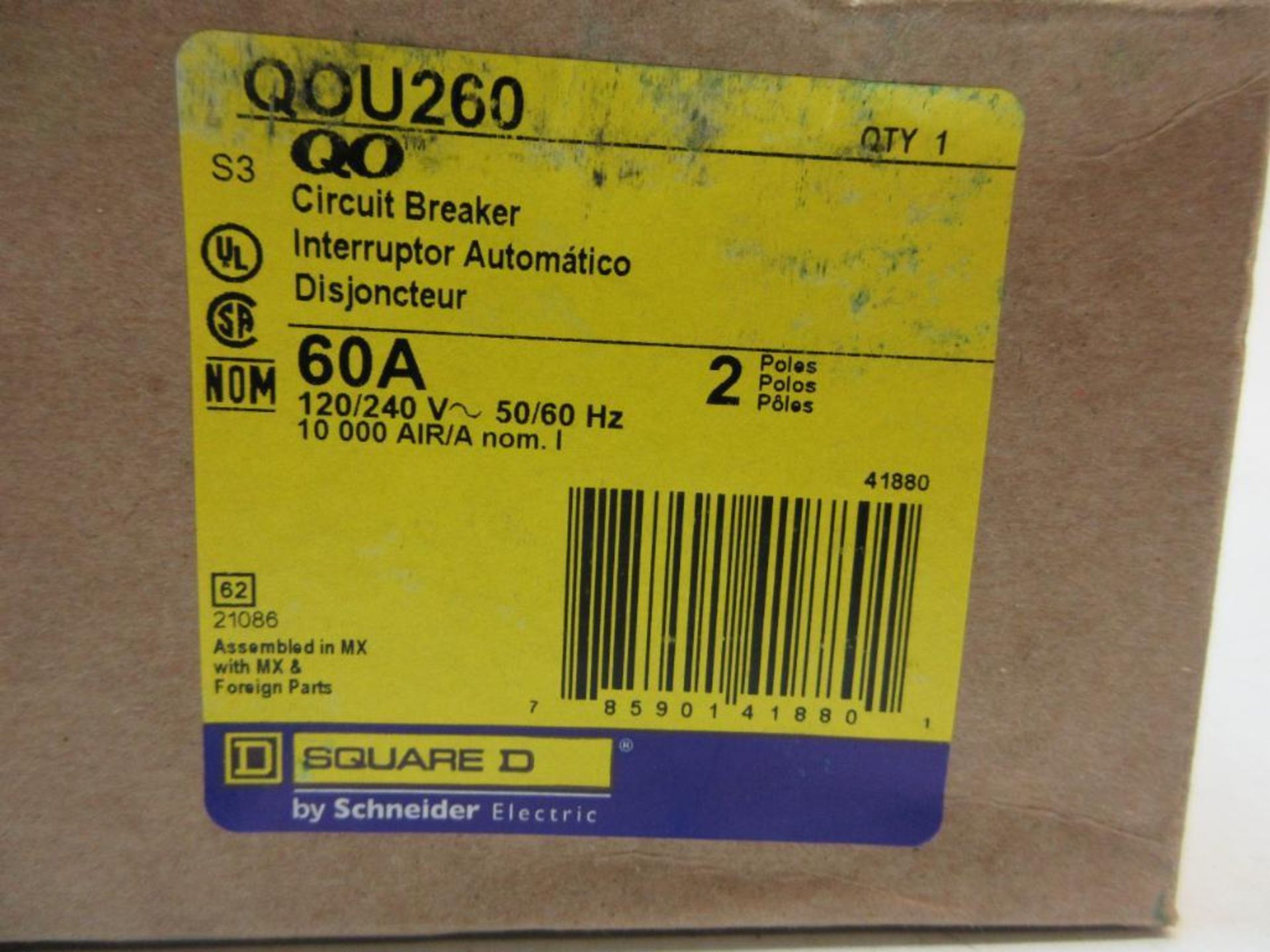 (20) SQUARE D QOU260 CIRCUIT BREAKERS 60A 2 POLE NEW (THIS LOT IS FOB CAMARILLO CA) - (There will be - Image 2 of 2