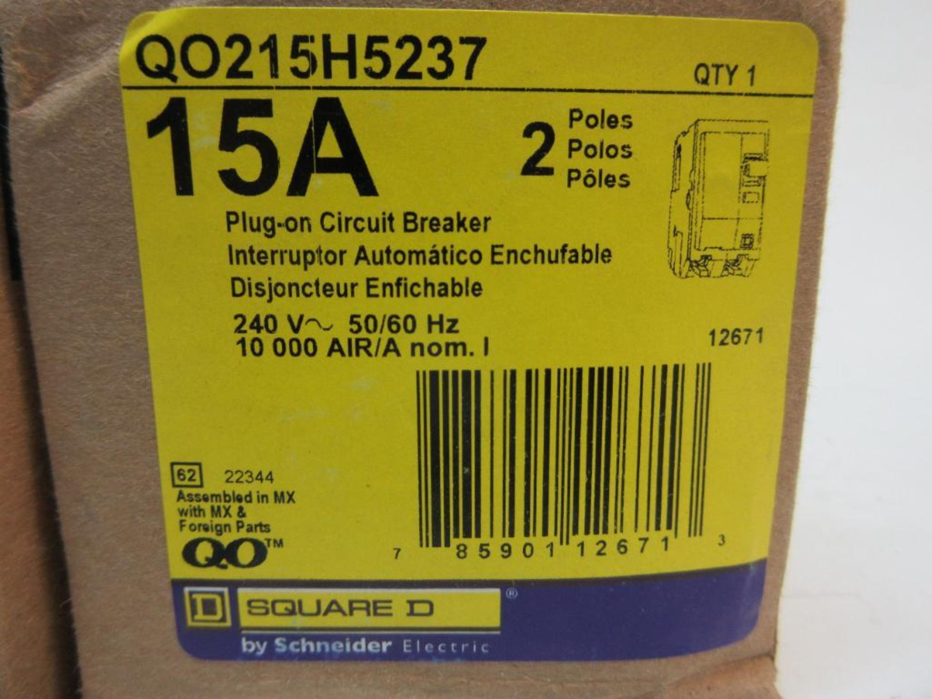 (15) SQUARE D QO215H5237 PLUG-ON CIRCUIT BREAKERS 15A 2 POLE NEW (THIS LOT IS FOB CAMARILLO CA) - (T - Image 2 of 2