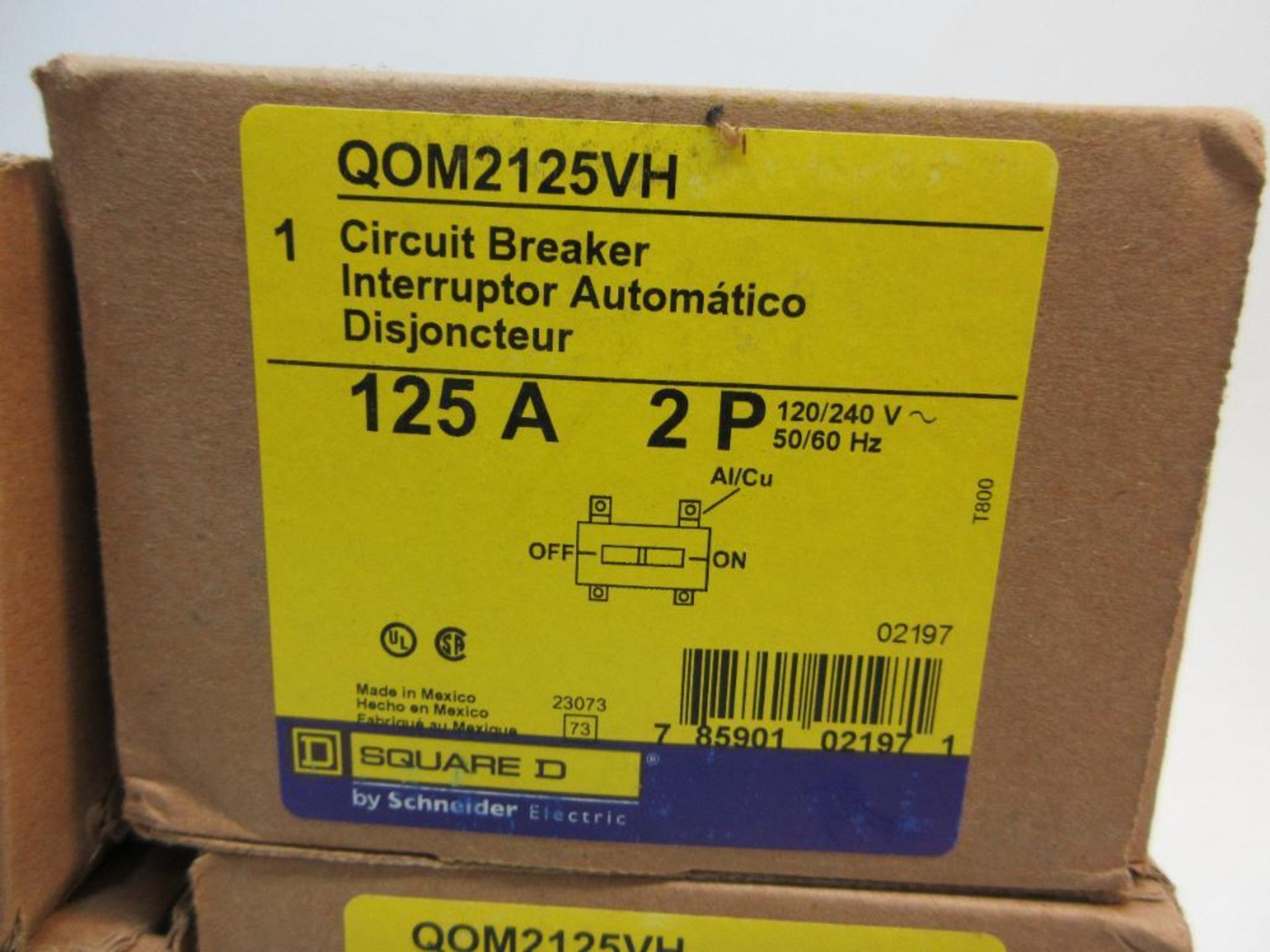 (6) SQUARE D QOM2125VH CIRCUIT BREAKERS 125A 2 POLE NEW (THIS LOT IS FOB CAMARILLO CA) - (There will - Image 2 of 3