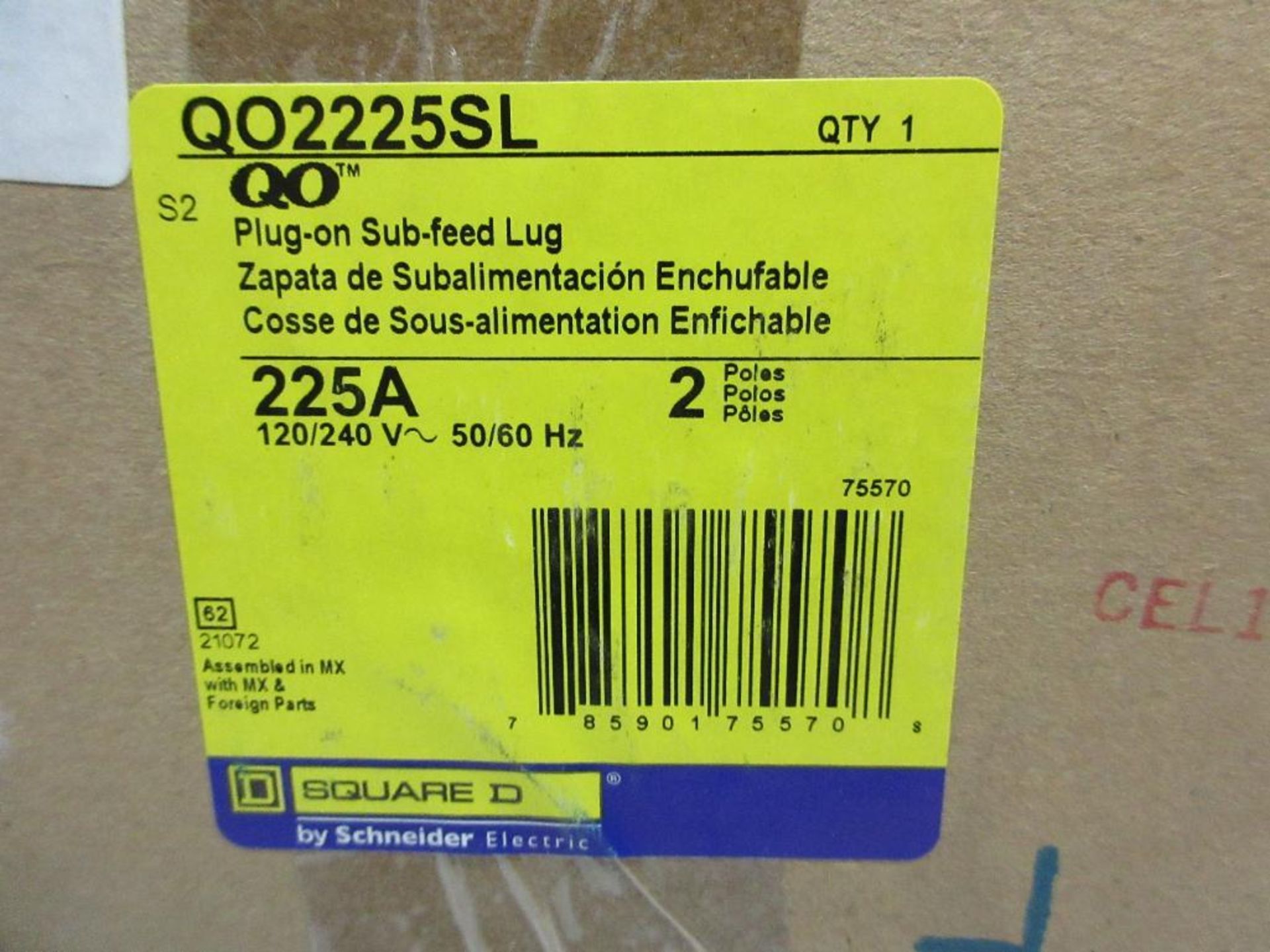 (6) SQUARE D QO2225SL PLUG-ON SUB-FEED LUG 225A 2 POLE NEW (THIS LOT IS FOB CAMARILLO CA) - (There w - Image 2 of 2