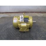 BALDOR 3 PHASE 5HP 1750RPM 184T FRAME A/C MOTOR P/N EM3665T, 99# lbs (There will be a $40 Rigging/Pr