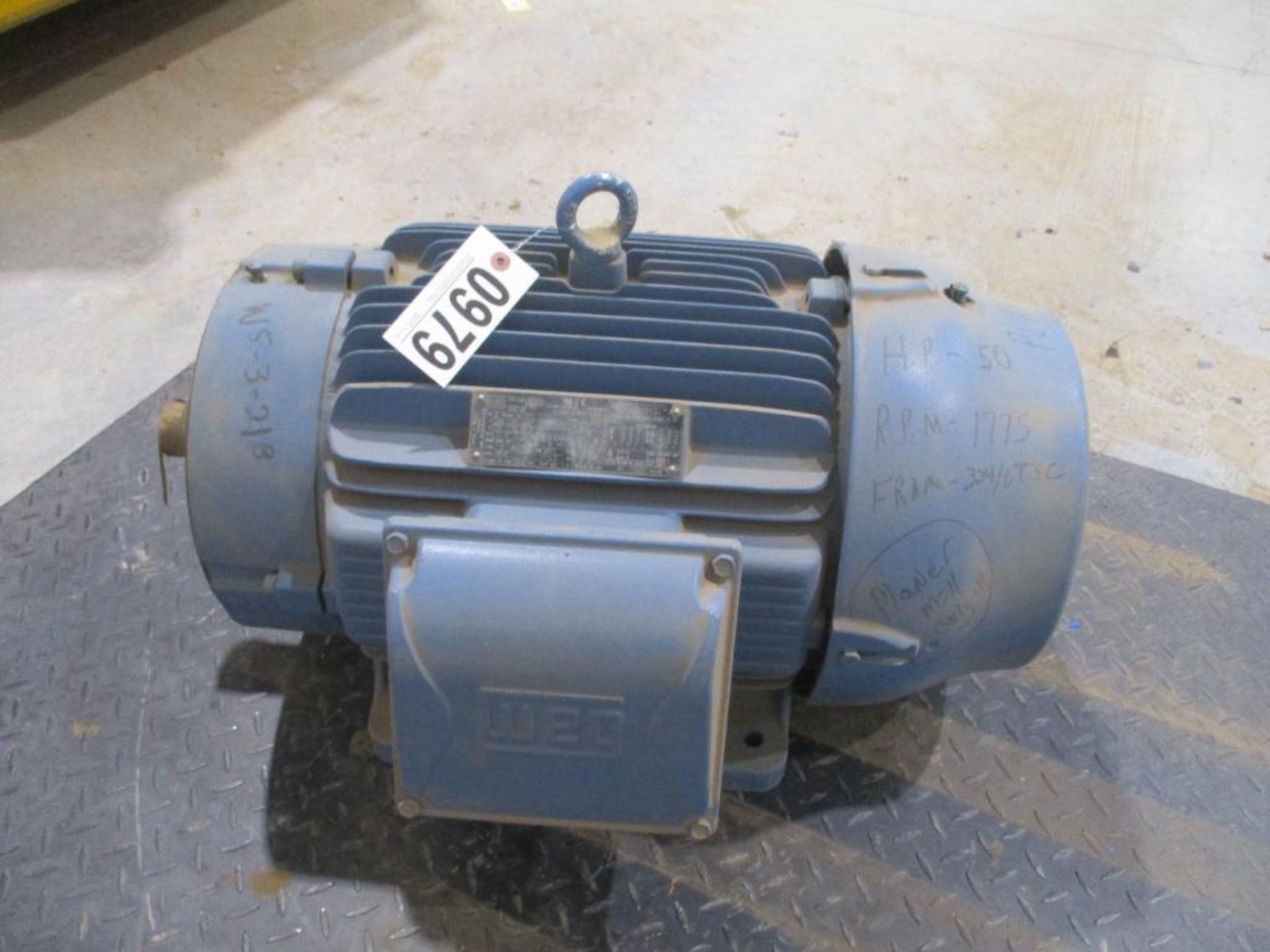 WEG 3 PAHSE 50HP 1775RPM 324/6TSC FRAME A/C MOTOR P/N 05018ET3E326TSC-W22, 594# lbs (There will be a