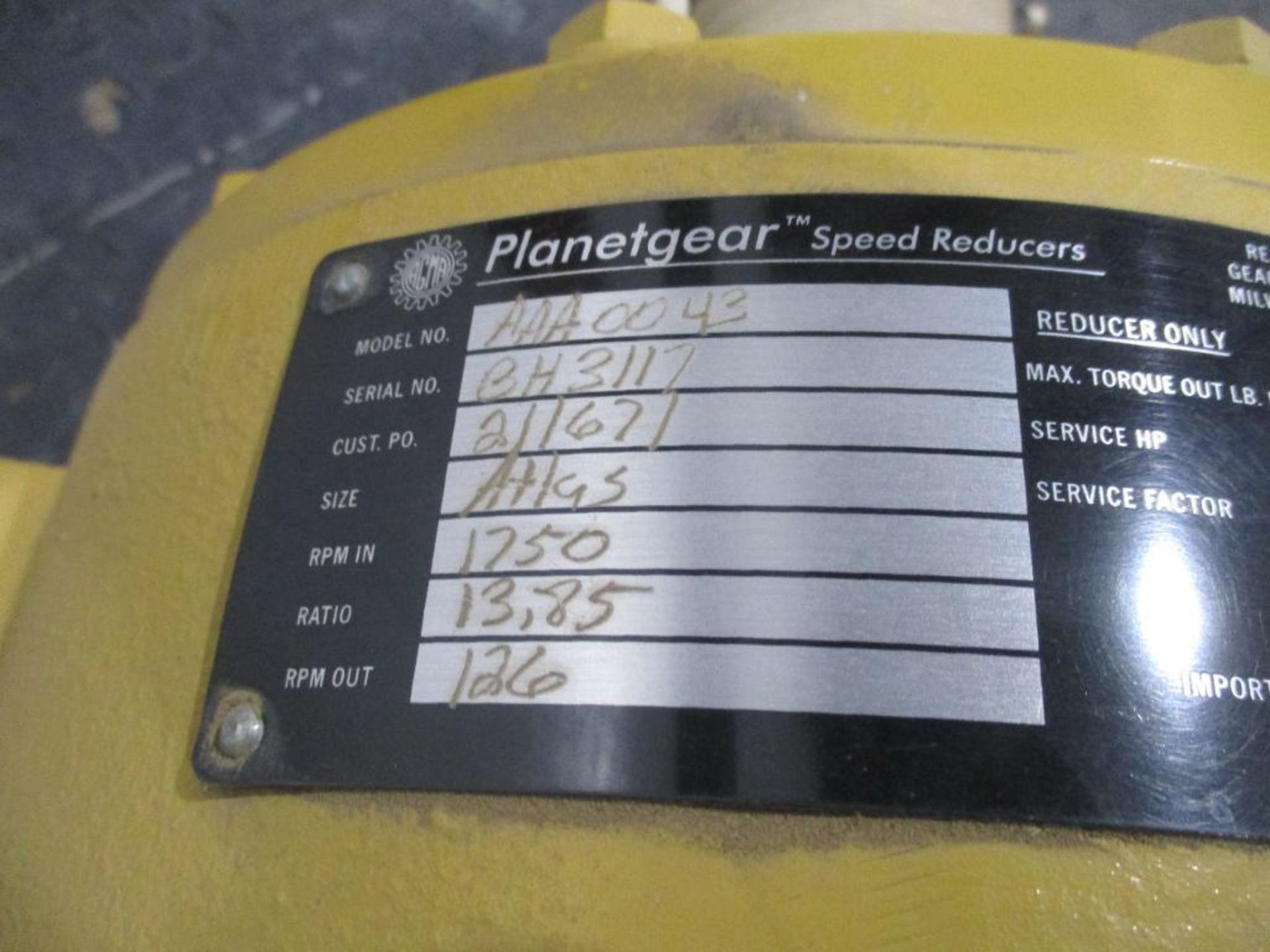 PLANETGEAR 13.85 RATIO REDUCER P/N AAA0043, 315# lbs (There will be a $40 Rigging/Prep fee added to - Bild 5 aus 5