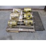 BALDOR LOT OF 6 MOTORS P/N EM3610T, EM3663T, EM3611T, EM3610T, EM3611T, EM3559T, 418# lbs (There wil