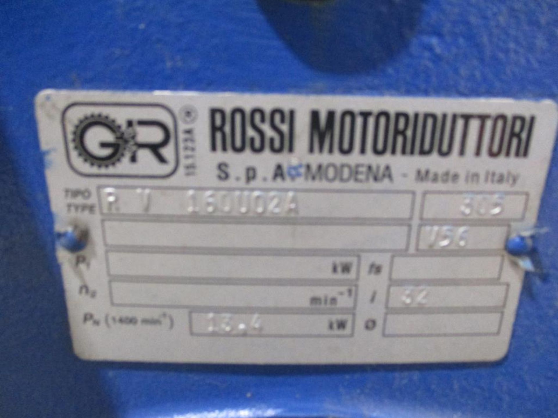 ROSSI MOTORIDUTTORI 32 RATIO REDUCER P/N RV160U02A, 279# lbs (There will be a $40 Rigging/Prep fee a - Image 5 of 5