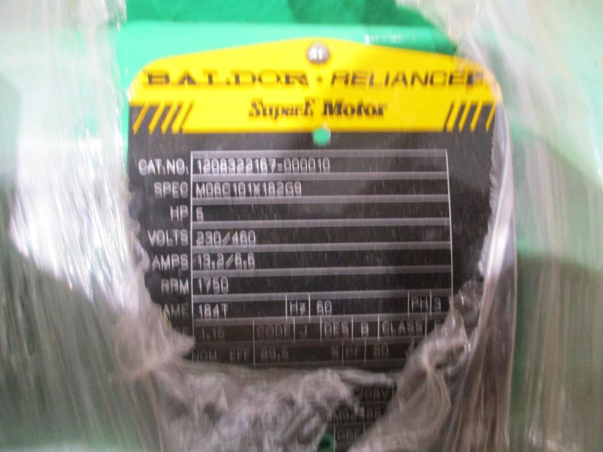 BALDOR 3 PHASE 5HP 1750RPM 184T FRAME A/C MOTOR P/N 1208322167-000010, 105# lbs (There will be a $40 - Bild 4 aus 5