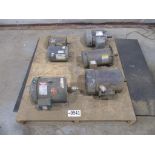 LOT OF 6 MOTORS P/N C182T17FK14E, 5K49NN2178, KM3454, N184T17FK1C, VM3611T, EP1/54, 342# lbs (There
