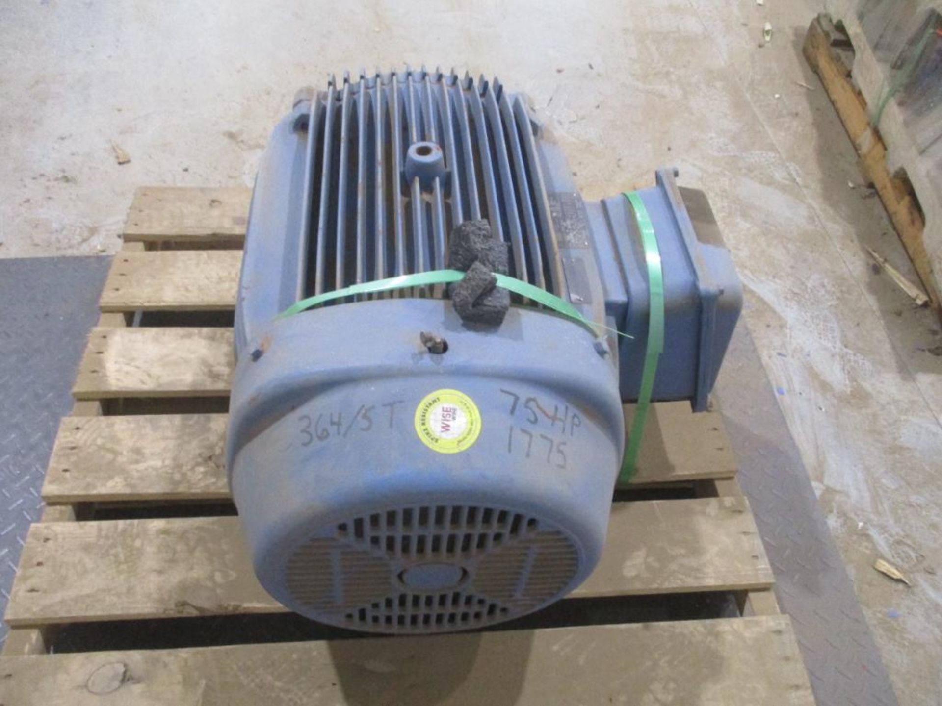 WEG 3 PHASE 75HP 1775RPM 364/5T FRAME A/C MOTOR P/N 07518EP3E365T, 893# lbs (There will be a $40 Rig - Image 4 of 5