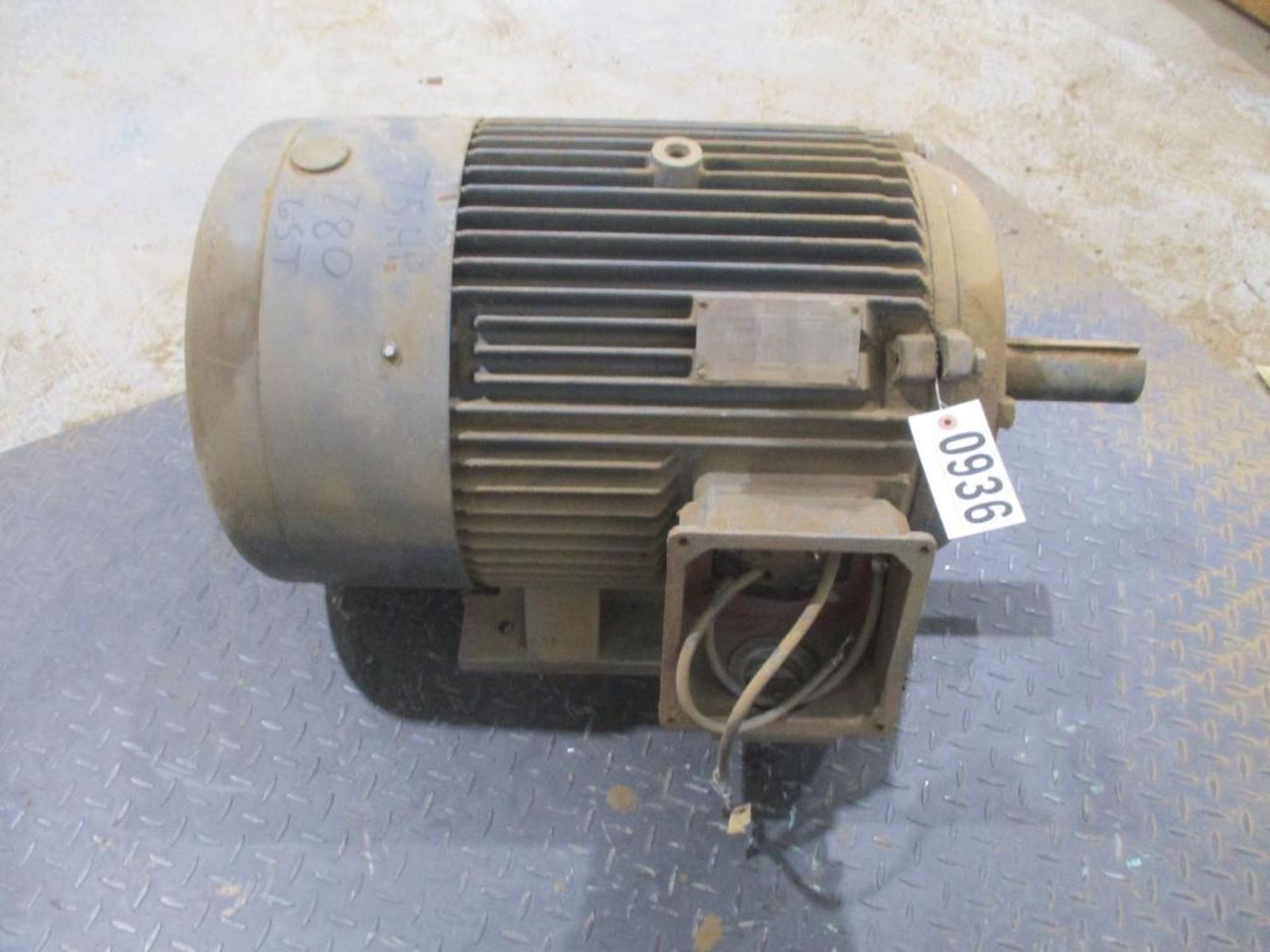 TECO AMERICA 3 PHASE 75HP 1780RPM 325T FRAME A/C MOTOR P/N 520005S, 773# lbs (There will be a $40 Ri