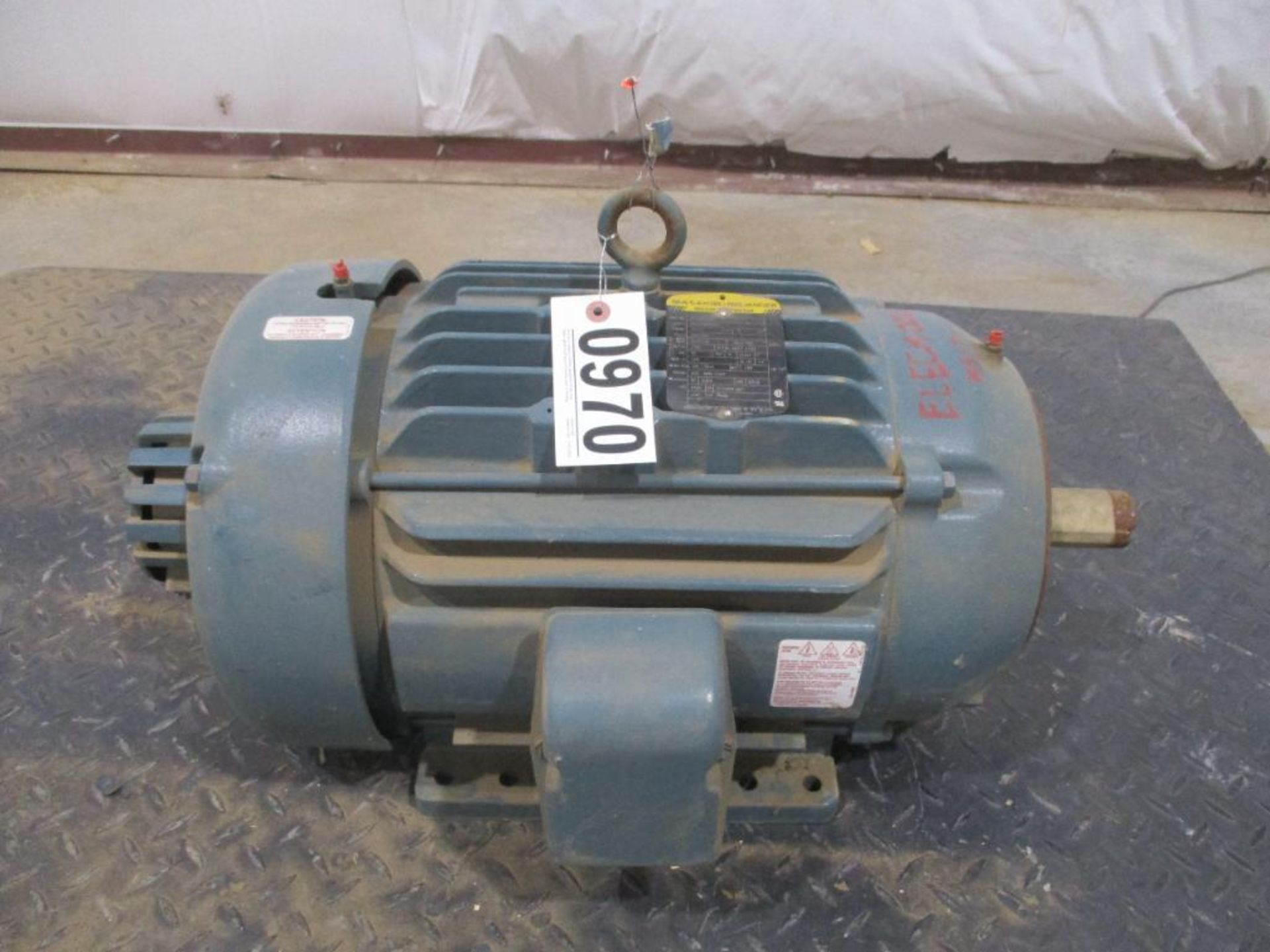 BALDOR 3 PHASE 15HP 1765-2700RPM 254TC FRAME A/C MOTOR P/N ZDVSM2333T, 269# lbs (There will be a $40