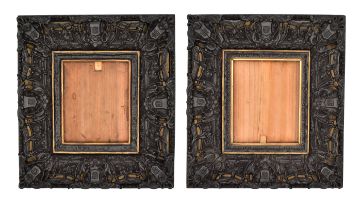 A PAIR OF CHINESE EXPORT EBONY FRAMES, SECOND QUARTER 19TH CENTURY