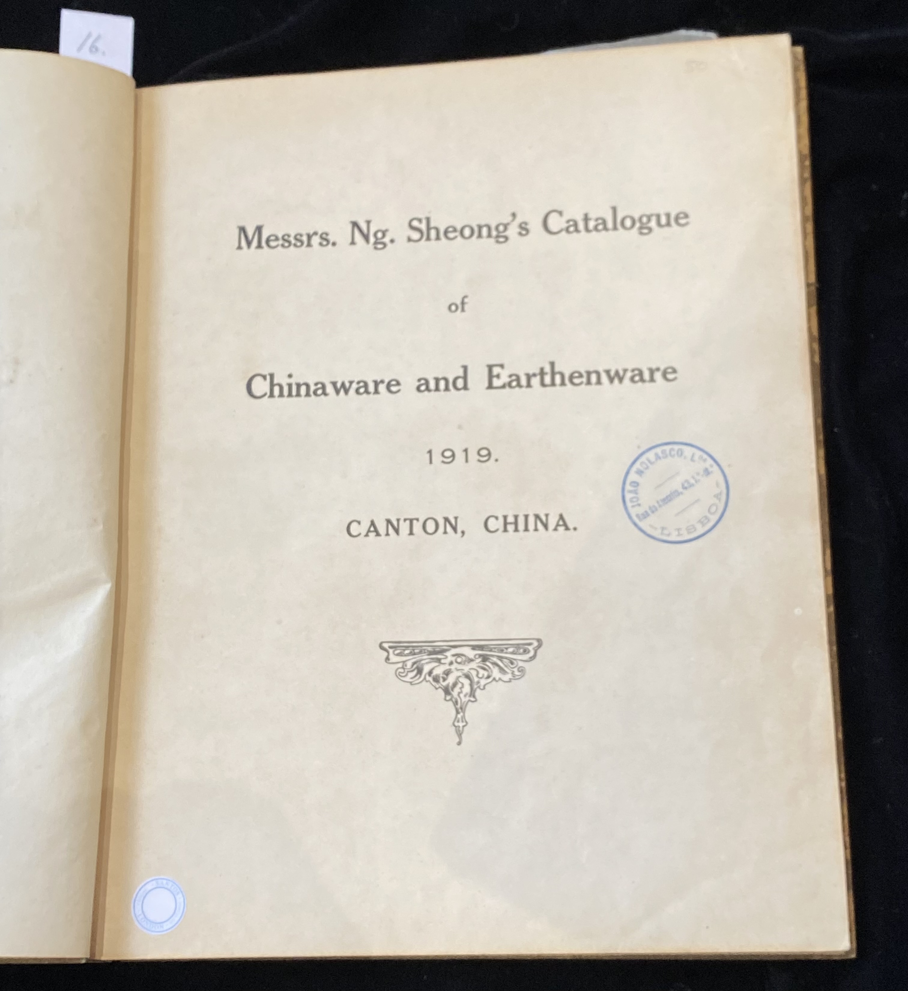 MESSRS. NG. SHEONG’S CATALOGUE OF CHINAWARE AND EARTHENWARE, CANTON, CHINA, 1919 - Image 5 of 12