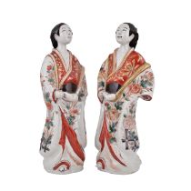 A PAIR OF JAPANESE ARITA PORCELAIN BIJIN, EDO PERIOD, CIRCA 1690 - 1730