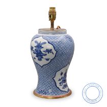 A CHINESE BLUE AND WHITE PORCELAIN ‘PRECIOUS OBJECTS’ YEN-YEN VASE, QING DYNASTY, KANGXI PERIOD