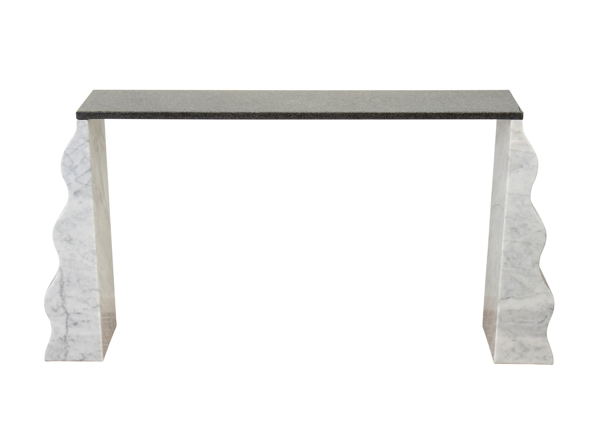 Ettore Sottsass Innsbruck 1917-Milano 2007 Console mod. Montenegro with marble bases and granite to - Bild 6 aus 15