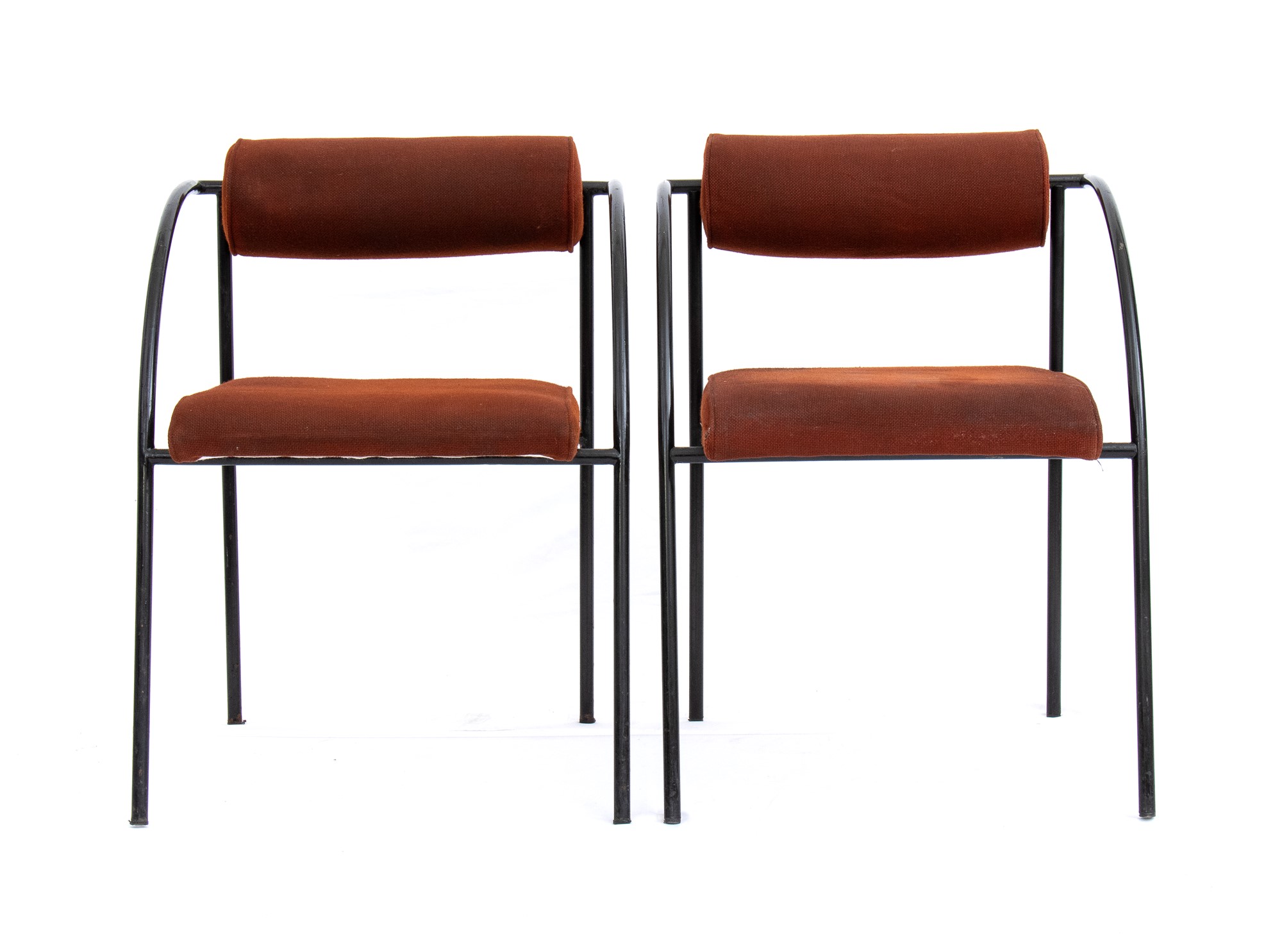 Rodney Kinsman Londra 1943 Set of two Wien chairs with round metal structure and curved armrests - Image 4 of 15