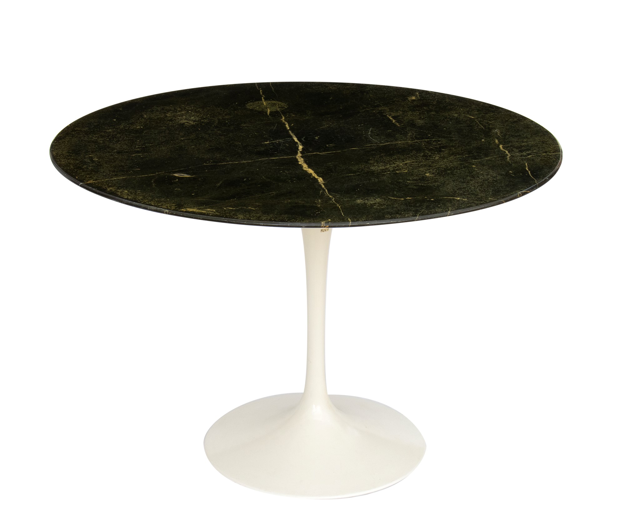 Eero Saarinen Kirkkonummi 1910-Ann Arbor 1961 Tulip table with white rilsan base and black marble t