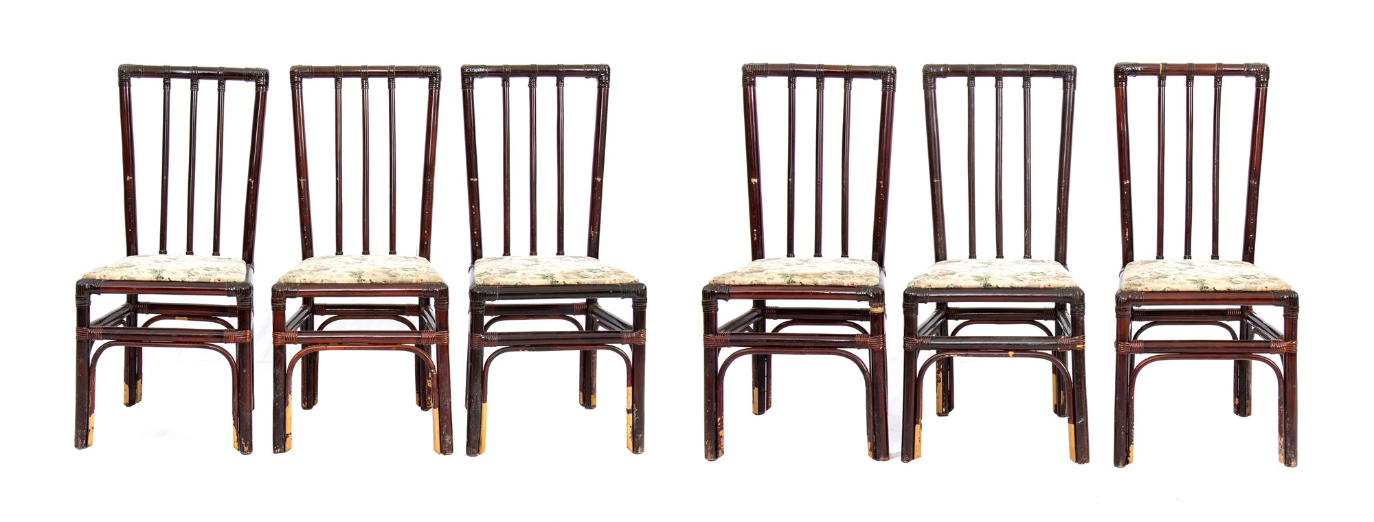 Six chairs with lacquered bamboo structure - Bild 2 aus 15