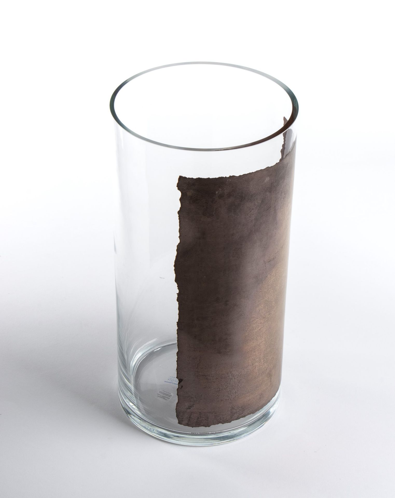 Paola Navone Glass vase hand blown and silk-screened glass and silver - Image 6 of 11