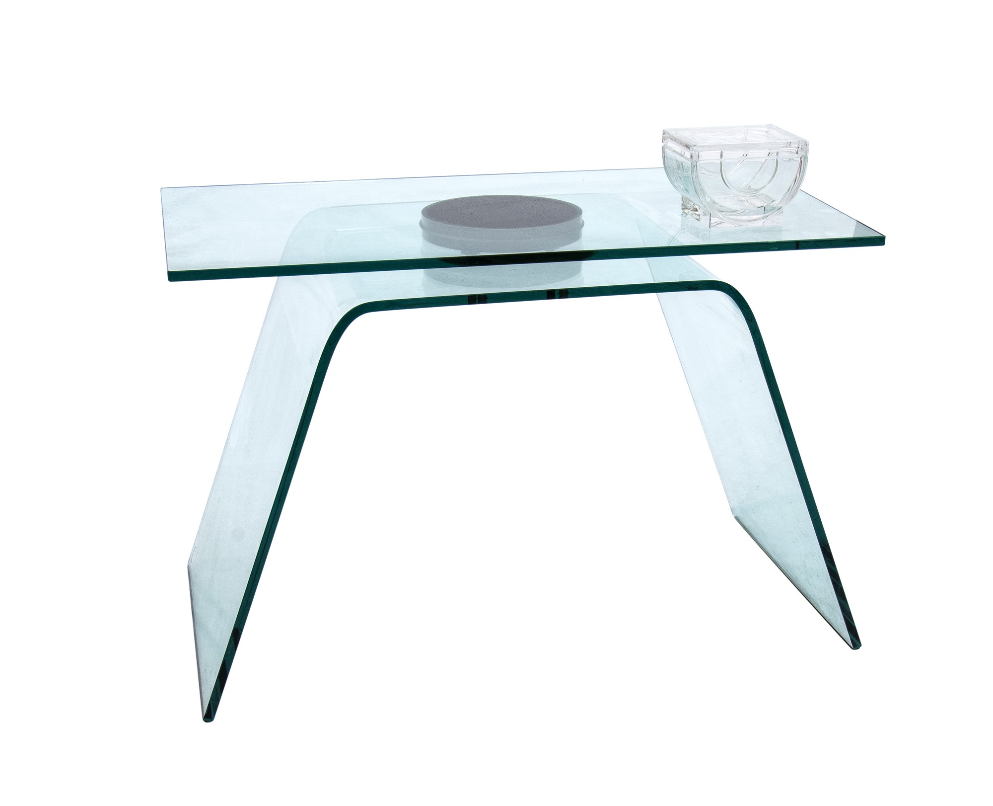 Coffee table in curved glass and swivel top - Image 15 of 15