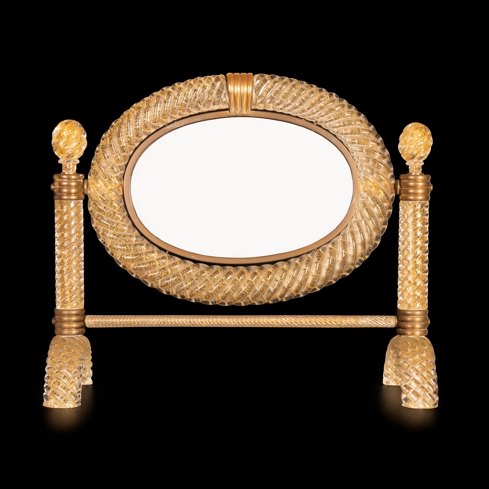 Archimede Seguso Murano 1909-Murano 1999 Table Mirror