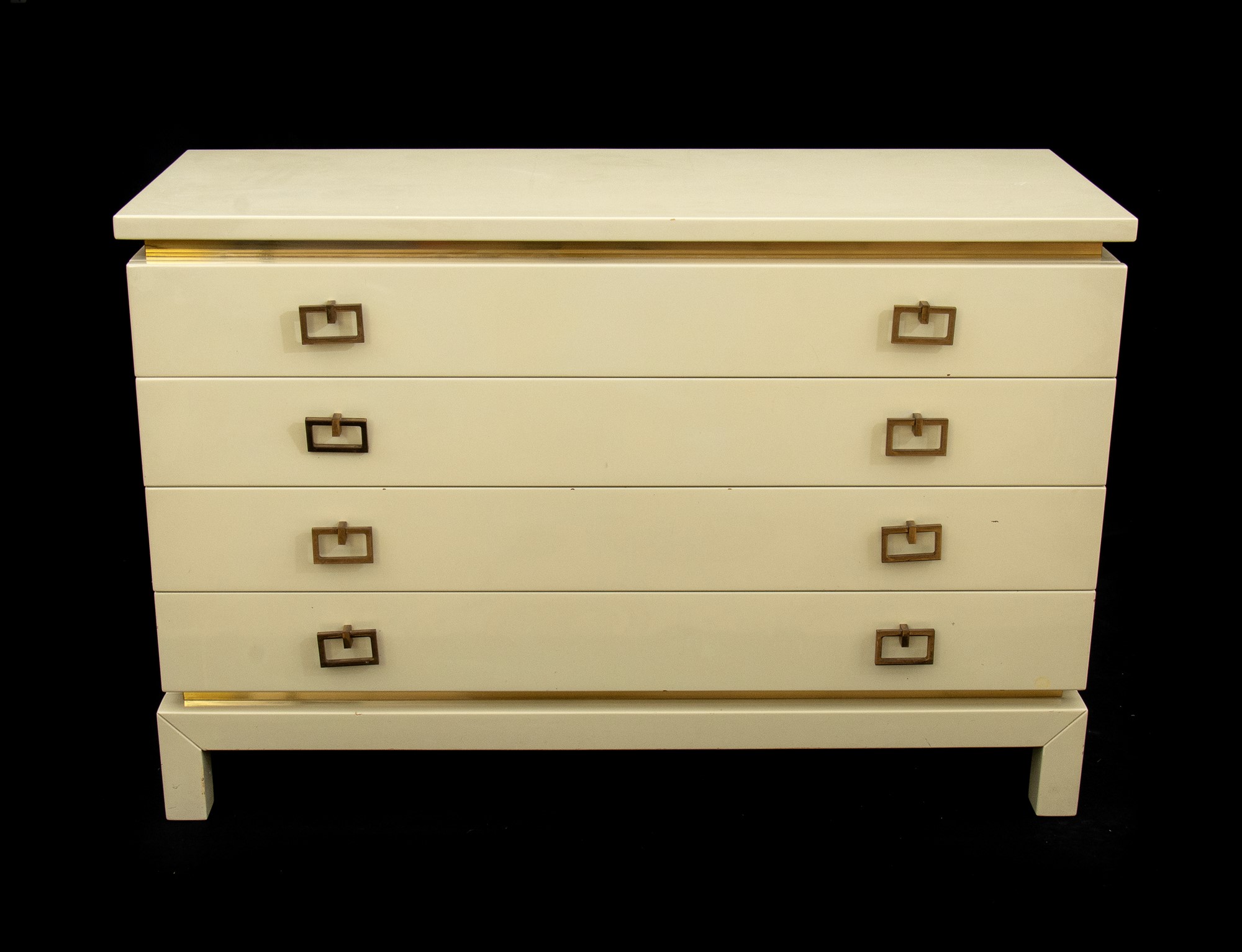 Pair of lacquered wooden drawers with four drawers on the front - Image 4 of 15