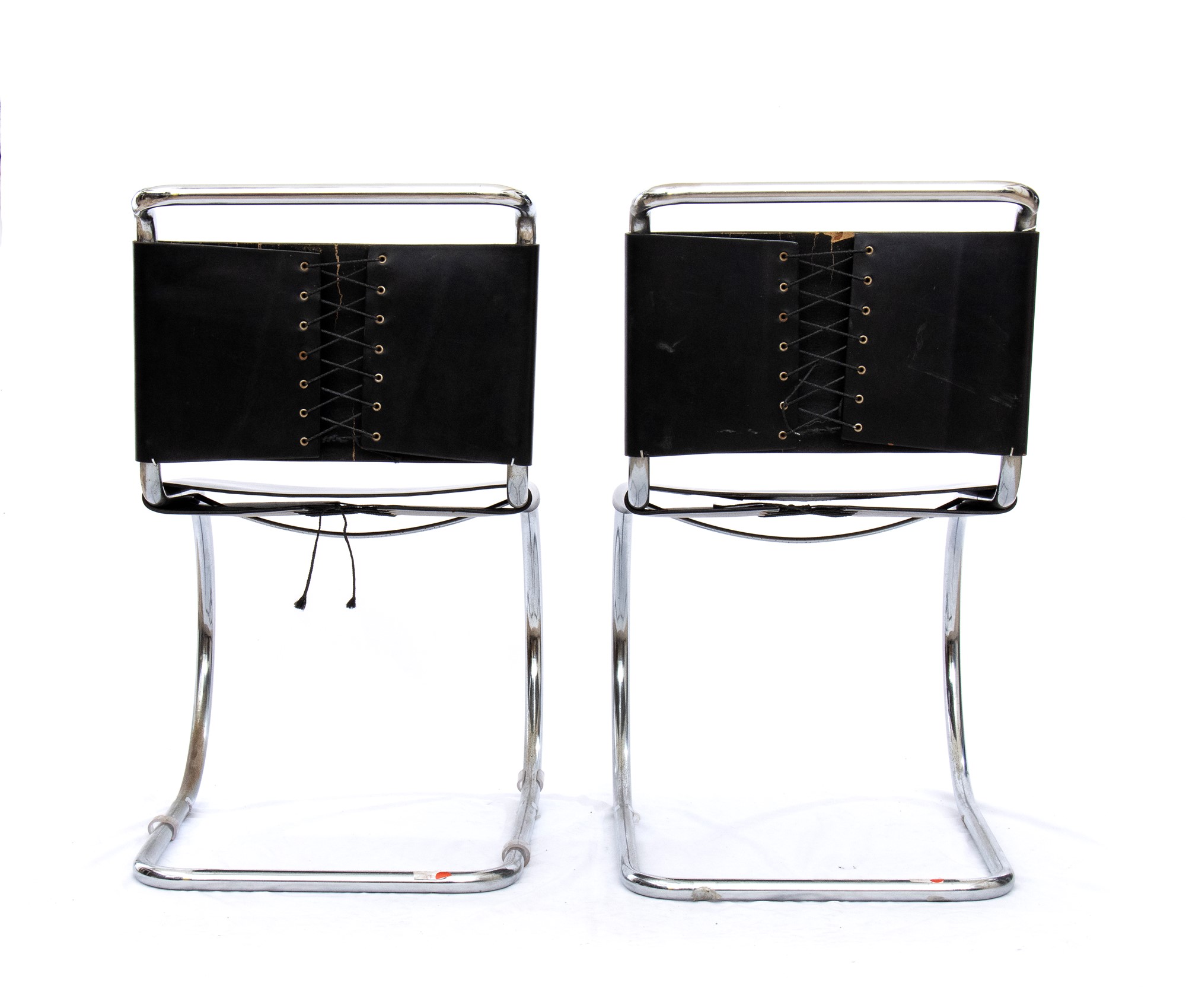 2 chairs in black leather and steel designed by Mart Stam and Marcer Beuer - Image 15 of 19