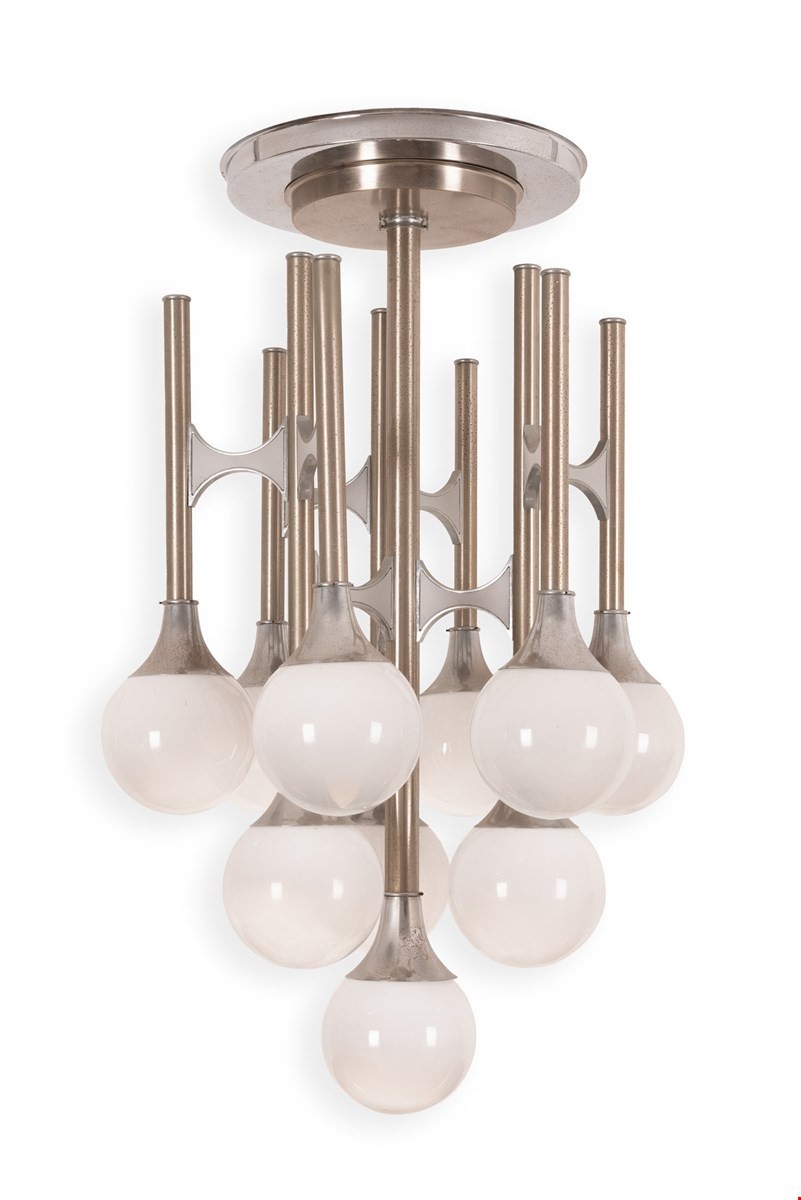 Gaetano Sciolari 1927-1994 Ceiling lamps with 10 diffusers mod 105 - Image 3 of 3