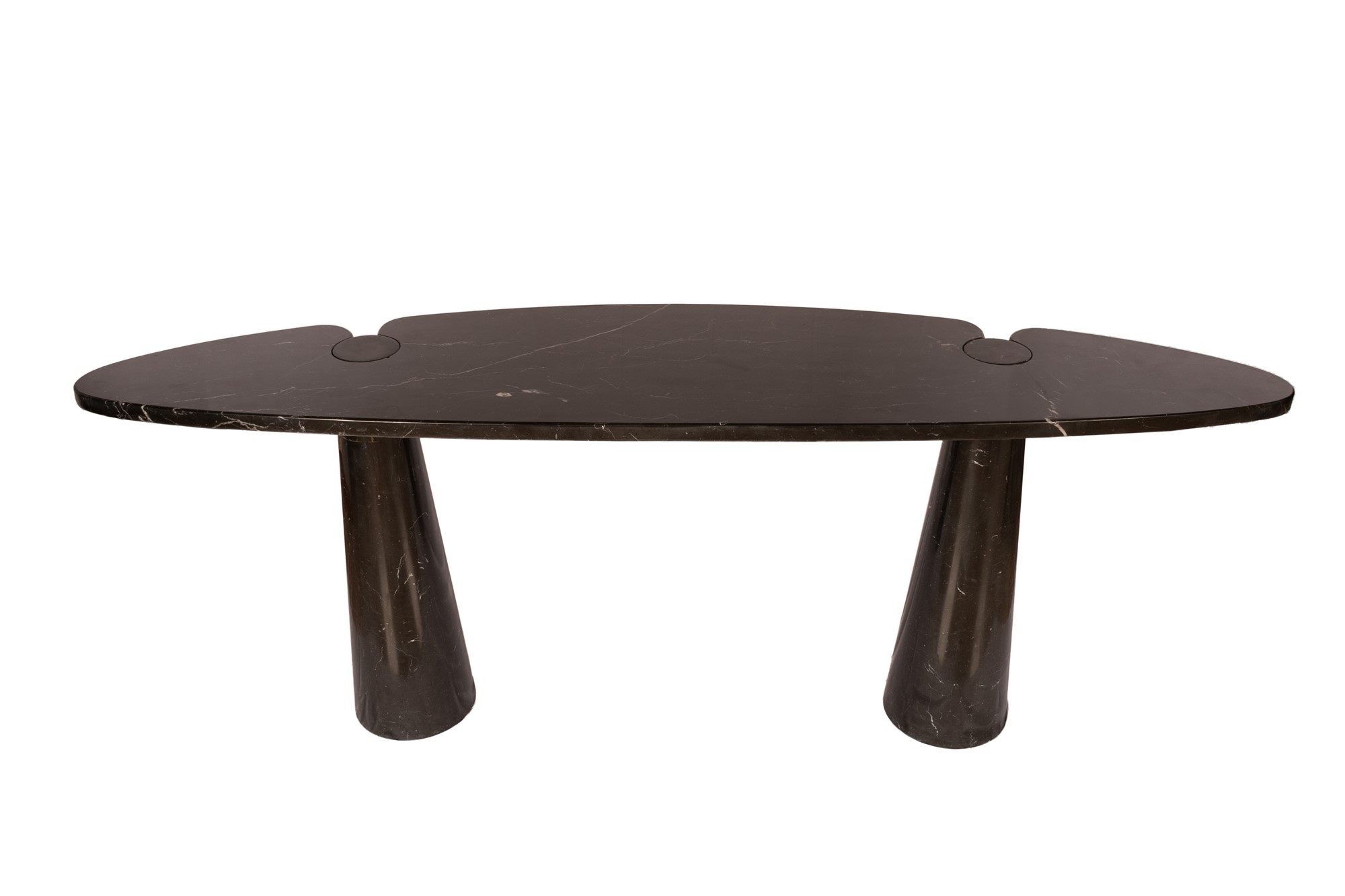 Angelo Mangiarotti Black marble console table by Marquina from the Eros series - Image 27 of 27