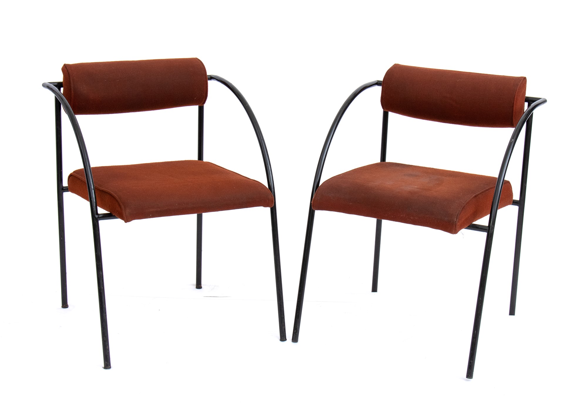 Rodney Kinsman Londra 1943 Set of two Wien chairs with round metal structure and curved armrests