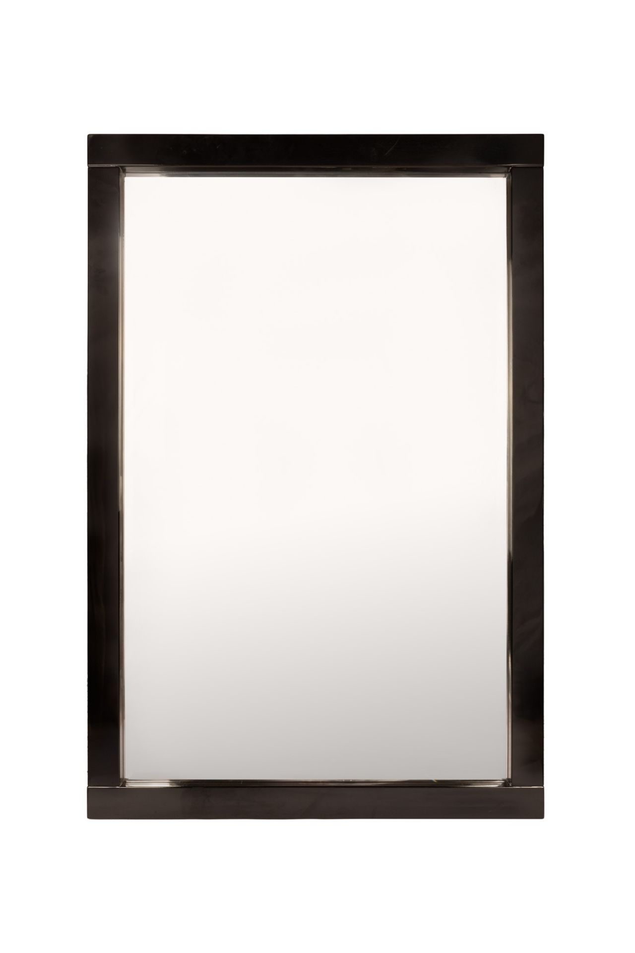 Rectangular mirror with black lacquered wooden frame - Bild 2 aus 3