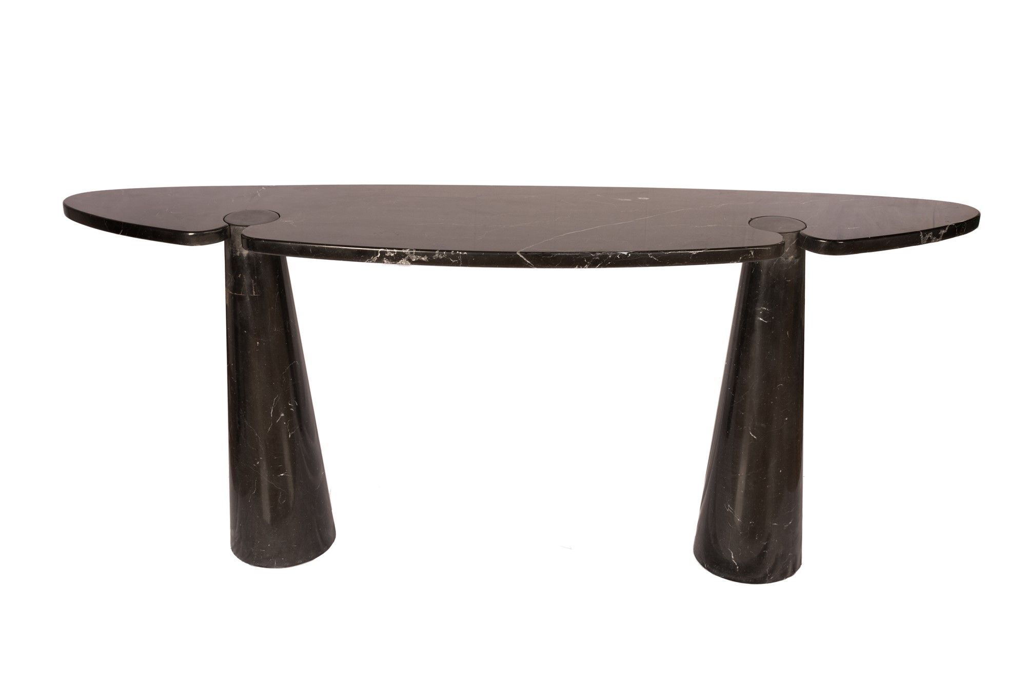 Angelo Mangiarotti Black marble console table by Marquina from the Eros series - Image 7 of 27