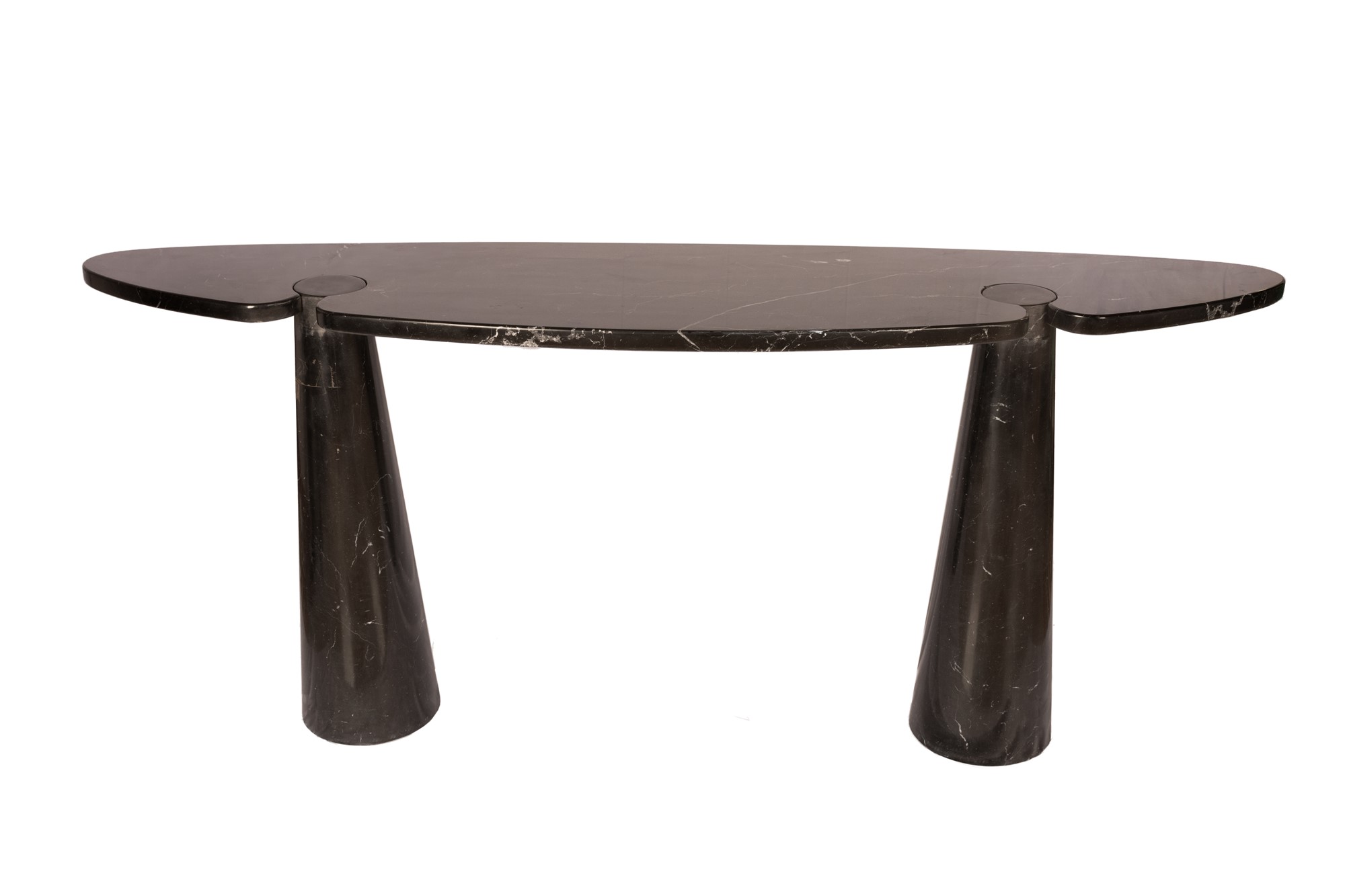 Angelo Mangiarotti Black marble console table by Marquina from the Eros series - Image 4 of 27