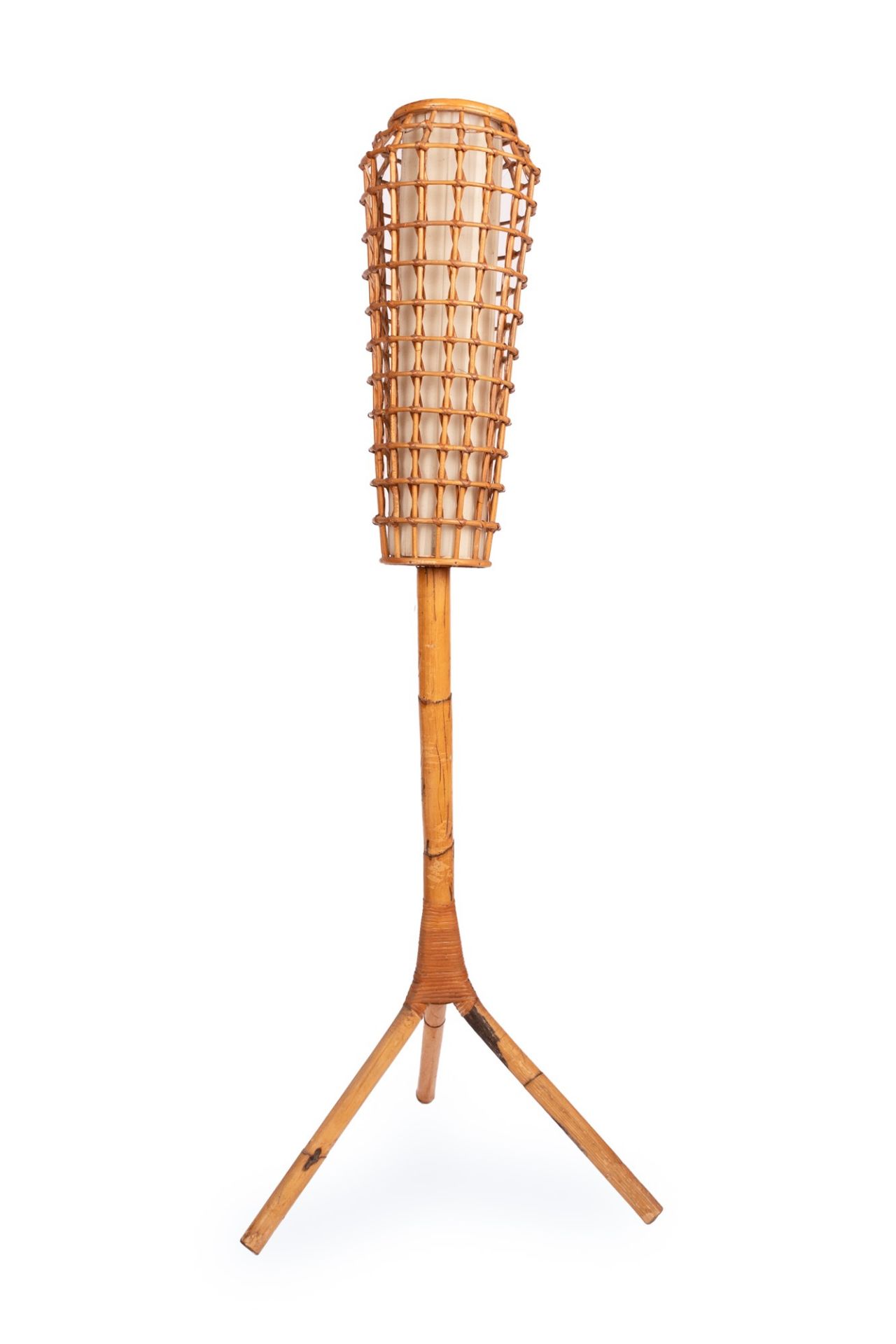 Franco Albini Robbiate 1905-Milano 1977 Mid-Century Italian Rattan and Bamboo Floor Lamp in the styl - Image 2 of 8