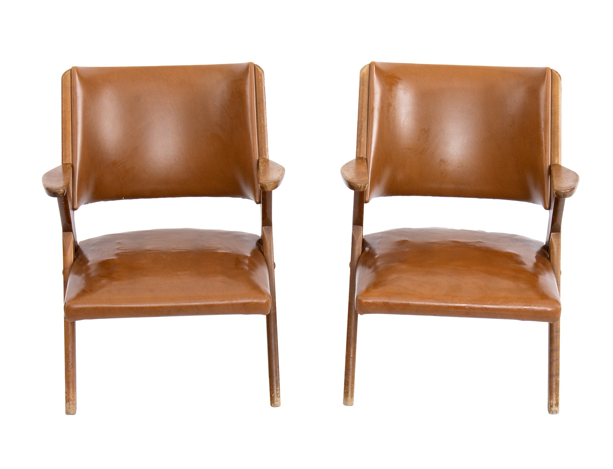 Dal Vera pair of armchairs with upholstered leather seats and backs - Image 7 of 17
