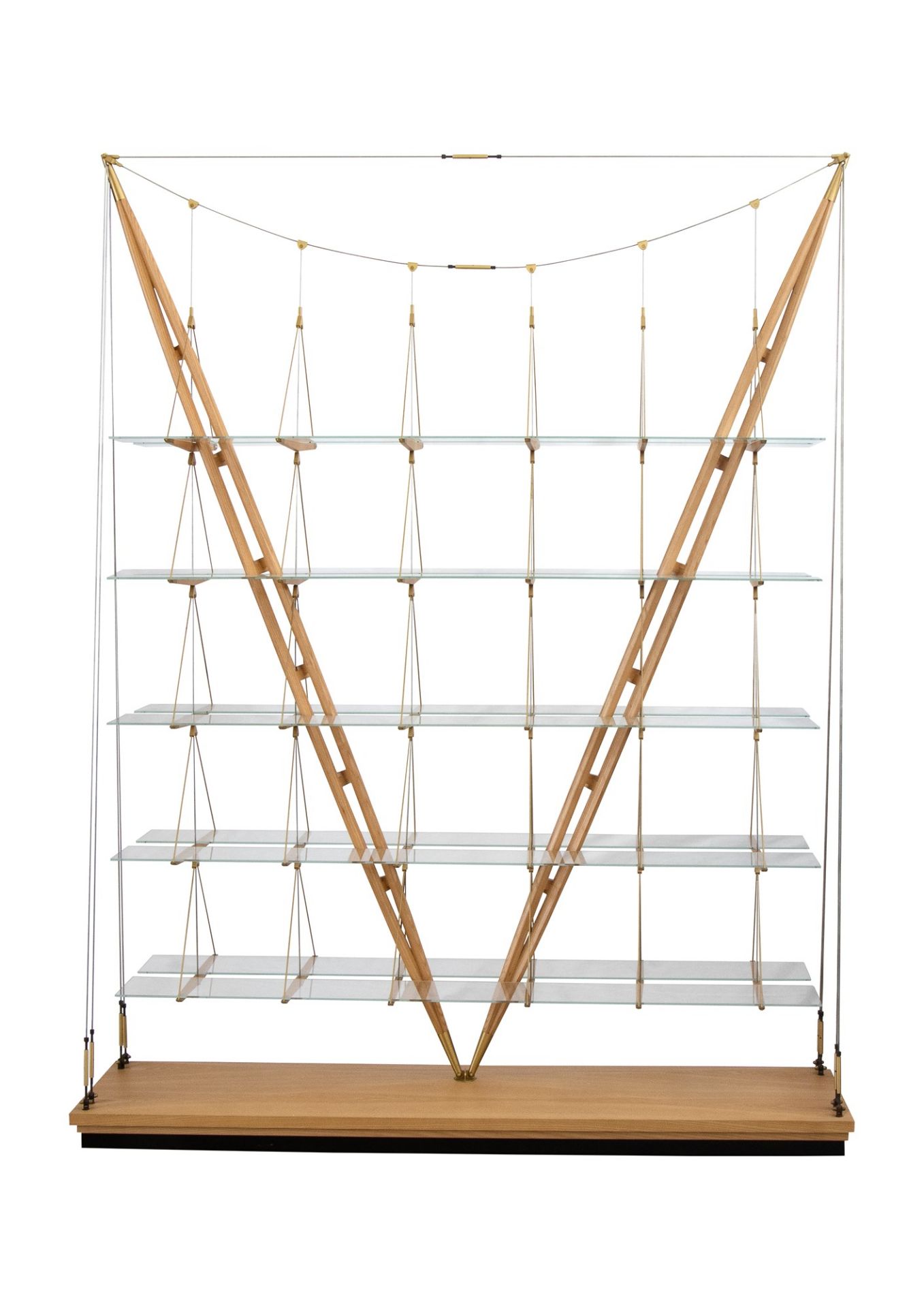 Franco Albini Robbiate 1905-Milano 1977 Veliero bookcase for Cassina made with uprights, stainless s - Bild 2 aus 19