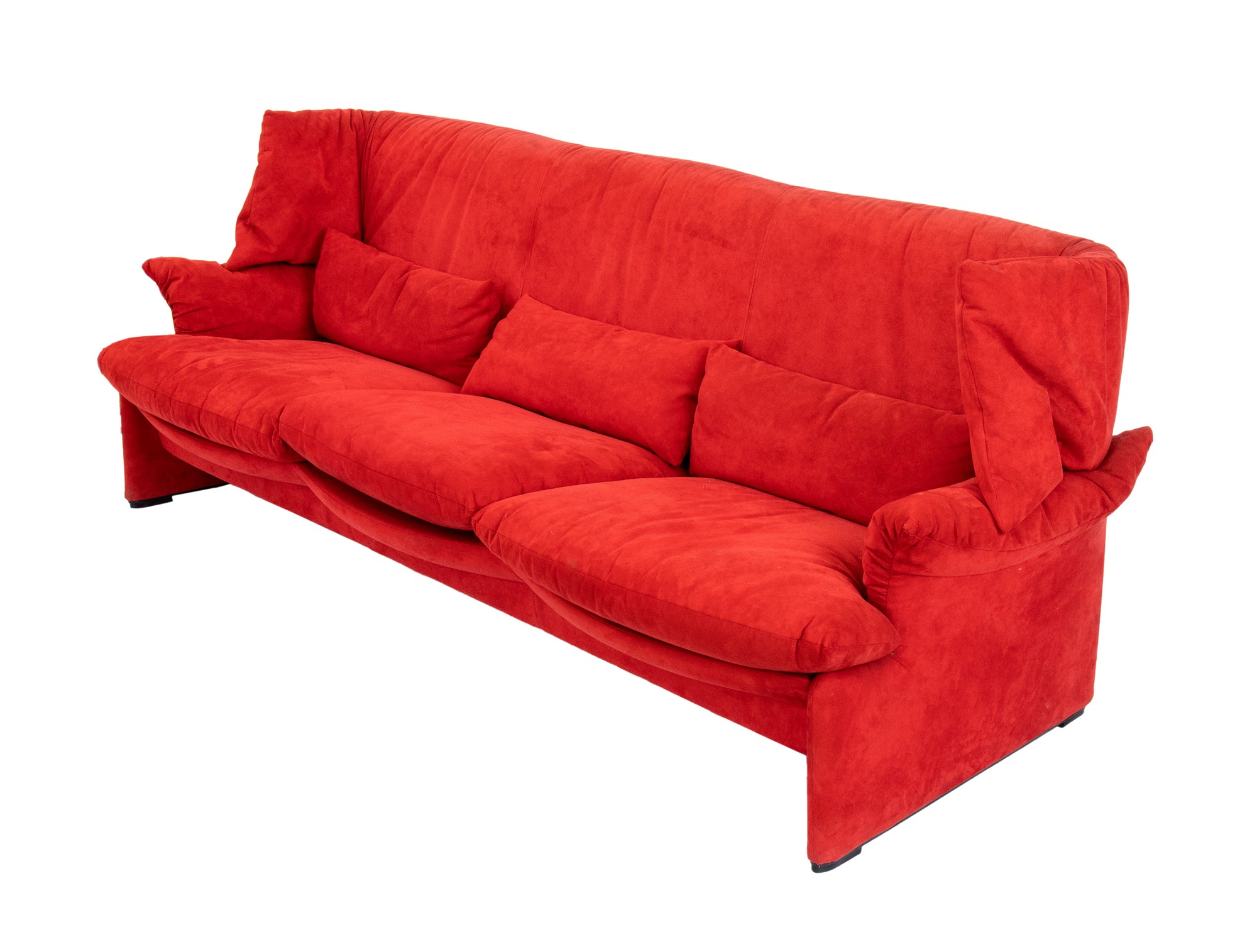 Vico Magistretti Milano 1920-Milano 2006 Portovenere three-seater sofa for Cassina in alcantara - Bild 10 aus 19