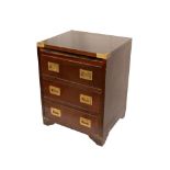 Antica Marina wooden bedside table with brass inserts