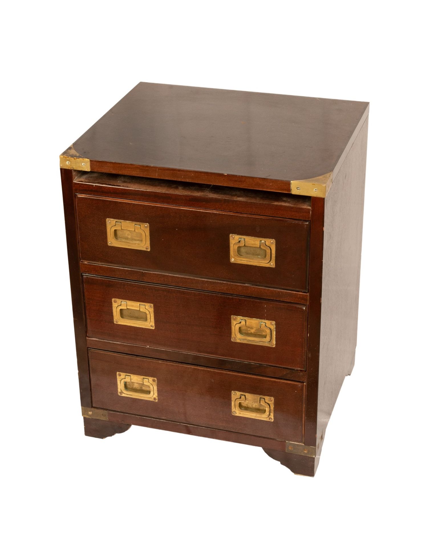 Antica Marina wooden bedside table with brass inserts - Image 19 of 23